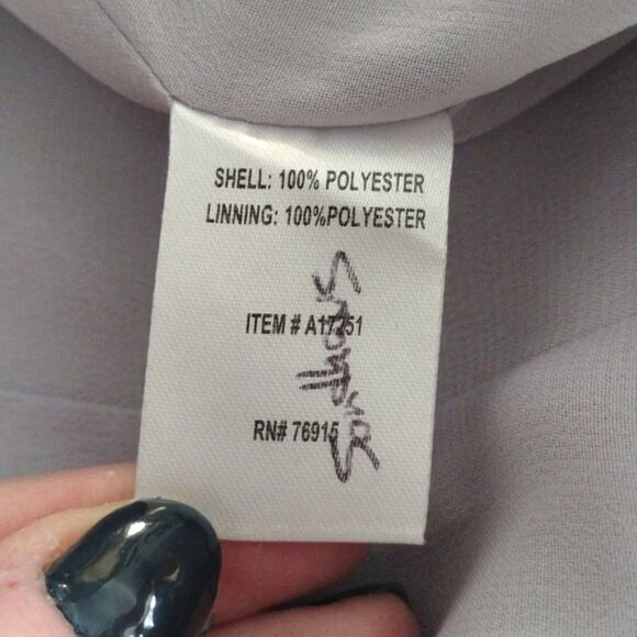 Appleseed's Light Grey Layered Look Button Up Cropped Blazer Size 12 - Picture 12 of 14